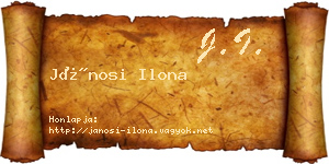 Jánosi Ilona névjegykártya