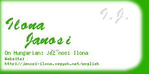 ilona janosi business card